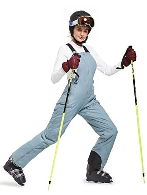 BALEAF Women's Insulated Waterproof Ski Bib Overalls Snow Windproof Snowboarding Pants