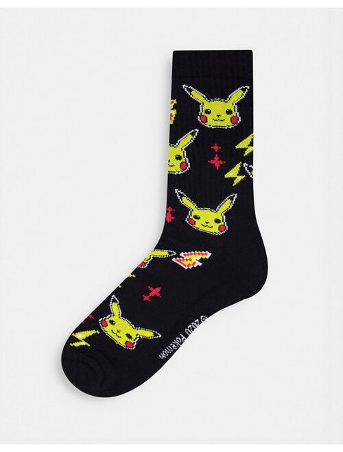 Asos Design Pokémon sport sock electric pikachu design 3 pack