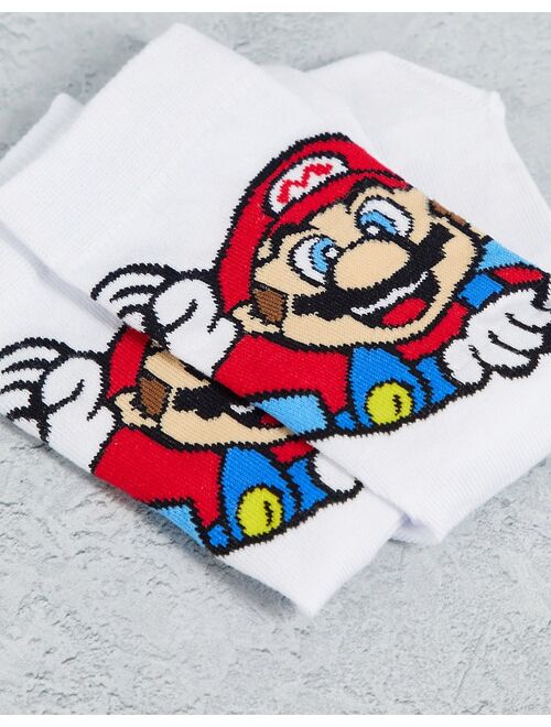 Asos Design Super Mario Crew Socks in White
