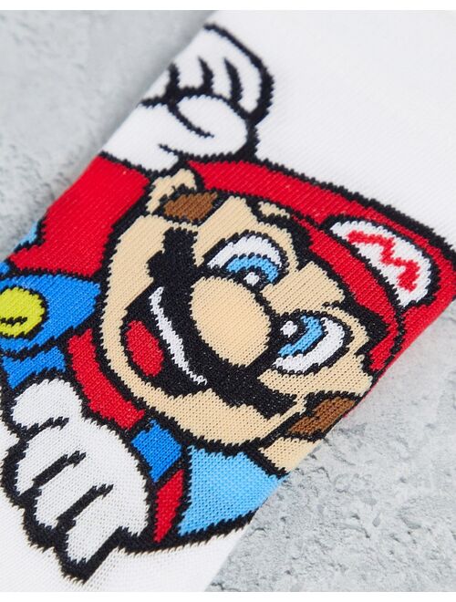 Asos Design Super Mario Crew Socks in White