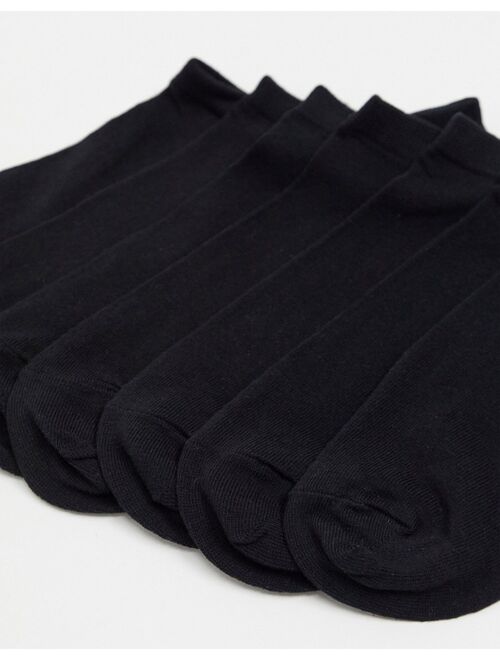 Asos Design sneaker low cut sock in black 7 pack