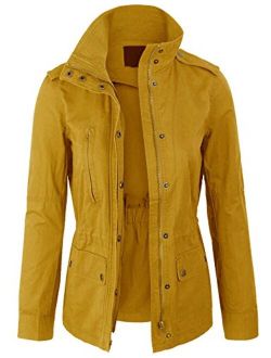 Womens Military Anorak Safari Jacket with Pockets