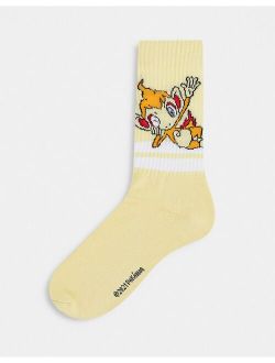 Chimchar Pokemon crew socks