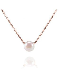 Handpicked AAA  Freshwater Cultured Single Pearl Necklace Pendant | Gold Necklaces for Women