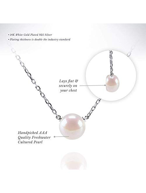 Pavoi Handpicked AAA+ Freshwater Cultured Single Pearl Necklace Pendant | Gold Necklaces for Women