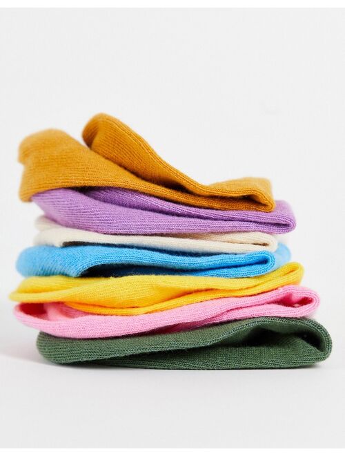 Asos Design 7-pack color block liner socks