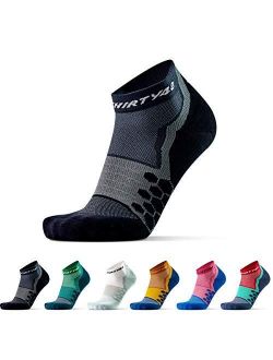Thirty48 Performance Compression Low Cut Running Socks for Men and Women | More Compression Where Needed