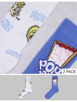 2 pack Pop Tarts crew socks
