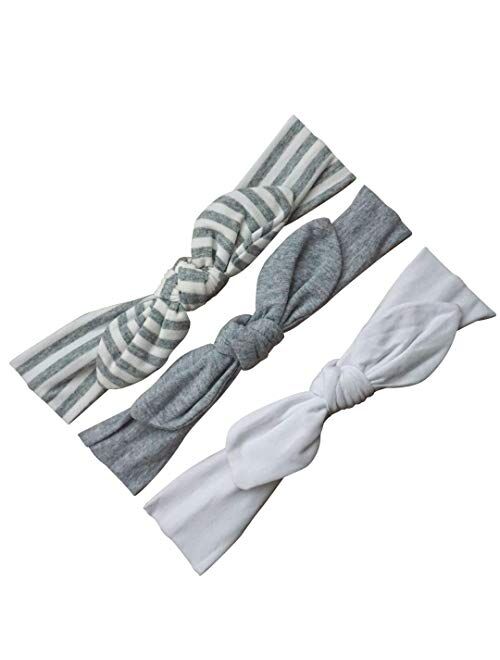 D Darlyng & Co. Darlyng & Co Soft Cotton Knotted Headbands for Newborn | 3 Pcs