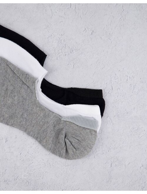 Asos Design 5 pack no show sock in monochrome save