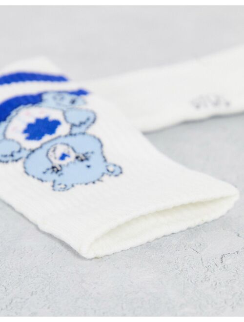 Asos Design care bear sports crew socks in white
