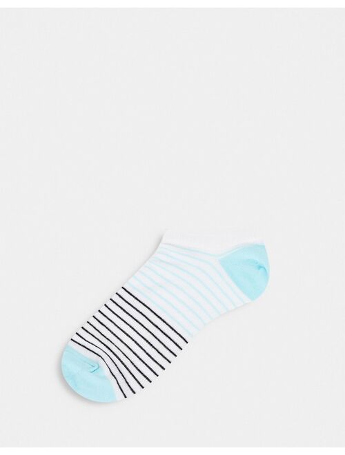 Asos Design 5 pack summer stripe sneaker socks