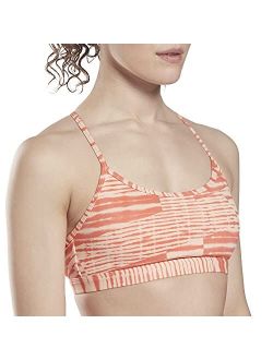 Women's Strappy Printed Light Support Sports Bra
