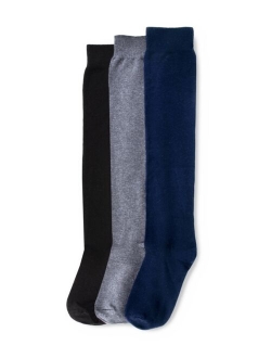 Women's 3-Pk. Flat-Knit Knee Socks