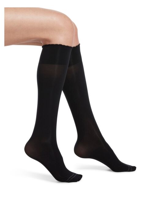 Hue Women's Graduated Compression Opaque Knee High Socks
