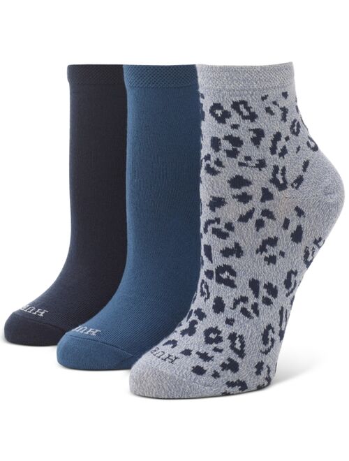 Hue Women's 3 Pack Super Soft Cropped Socks