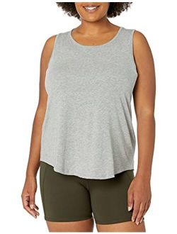 Amazon Brand - Women's (XS-3X) Soft Pima Cotton Stretch Open Back Yoga Sleeveless Tank