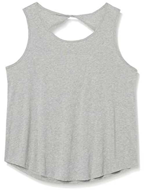 Core 10 Amazon Brand -   Women's (XS-3X) Soft Pima Cotton Stretch Open Back Yoga Sleeveless Tank