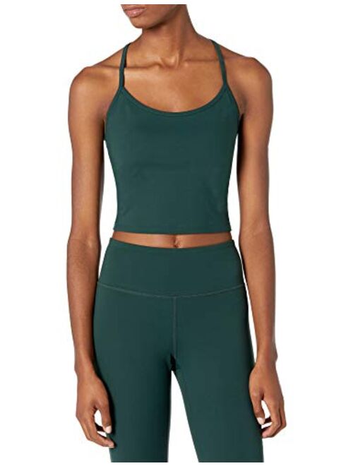 Core 10 Women's Spectrum Cropped Strappy Tank with Built-in Support Yoga Bra