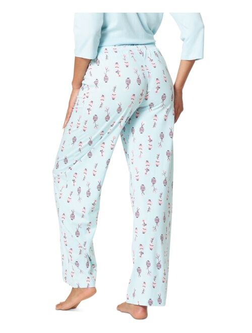 Hue Flower Vase Printed Pajama Pants
