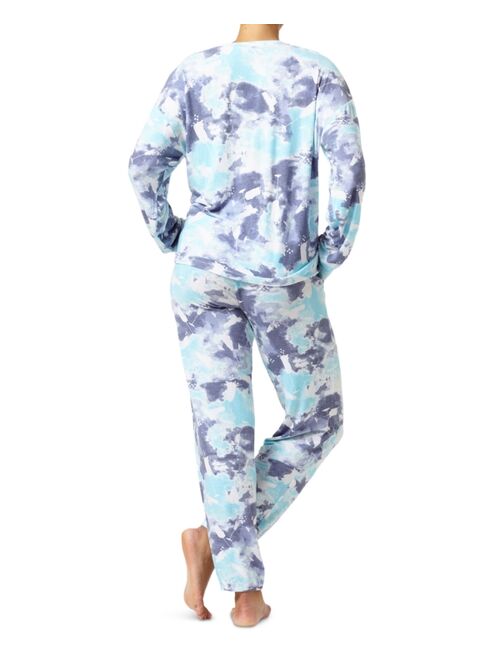 Hue Tie-Dyed Cloud Cocktails Pajama Set