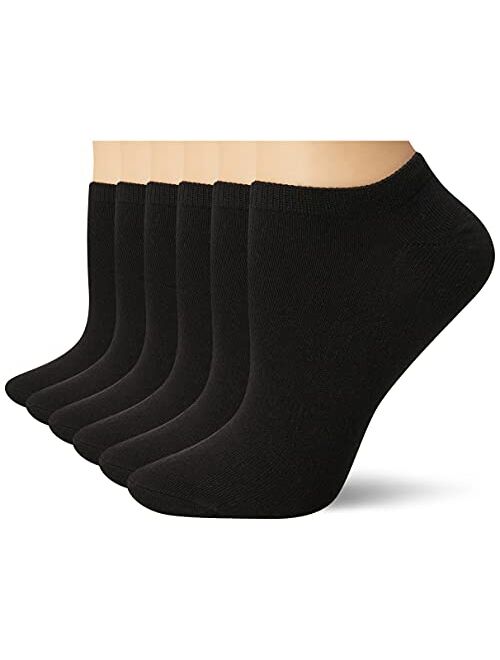 HUE Women's Supersoft No Show Liner Socks 6 Pair Pack