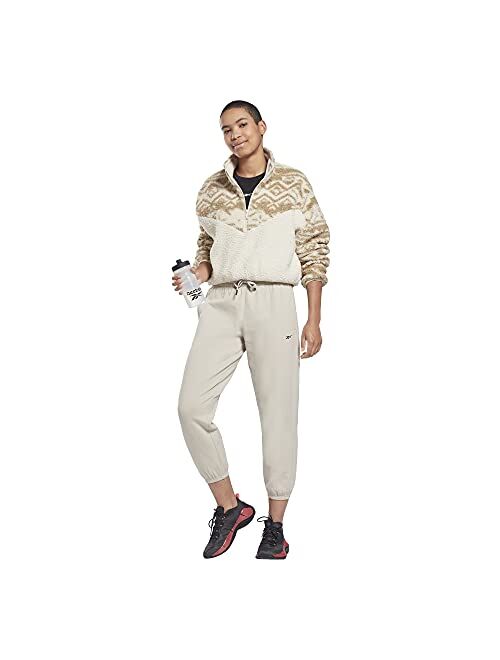 Core 10 by Reebok Women's Cozy Quarter-Zip Oversized Sherpa Jacket