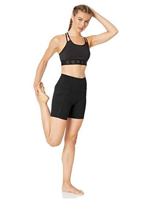 Amazon Brand - Core 10 Women's (XS-3X) All Day Comfort High Waist Yoga Short with Side Pockets - 5”