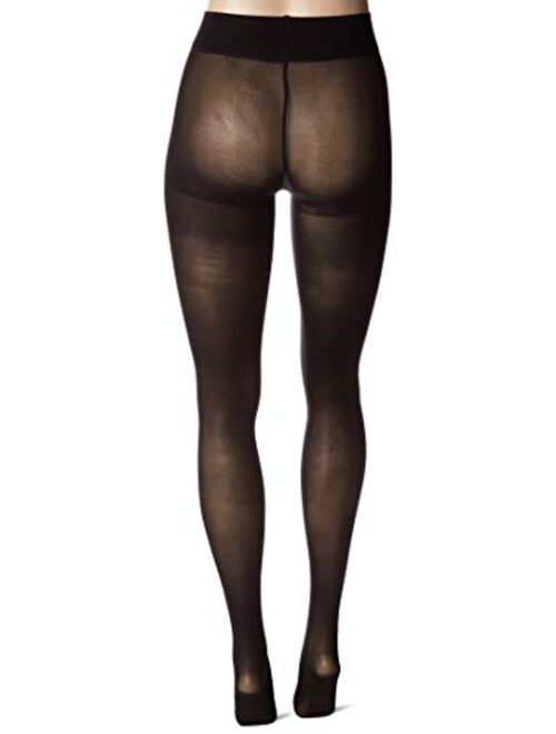 HUE womens Opaque Tights With Control Top 2 Pack