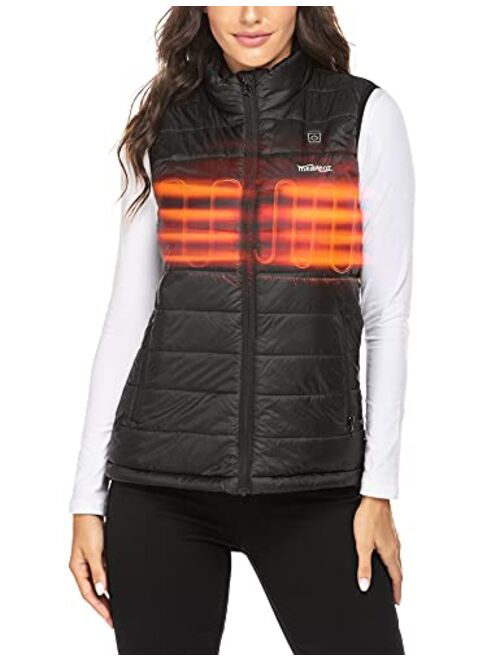 Meaneor Women's Lightweight Heated Vest Jacket with Battery Pack, Heat Clothing for Winter Warm with Pockets