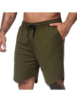Men's Workout Gym Shorts Weightlifting Bodybuilding Squatting Fitness Jogger with Pockets