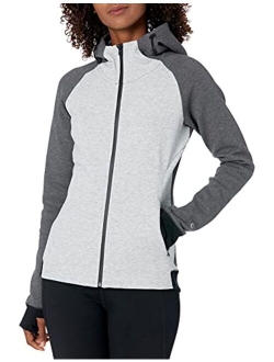 Women's Motion Tech Fleece Fitted Full-Zip Hoodie Jacket (Xs-XL, Plus Size 1x-3x)
