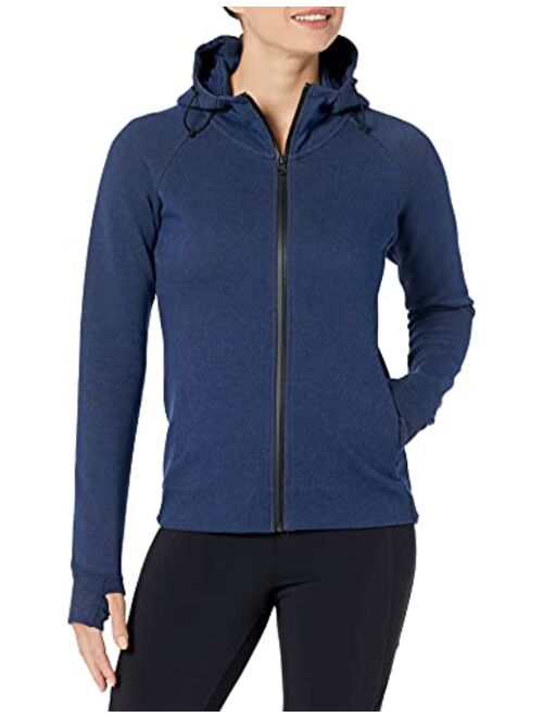 Core 10 Women's Motion Tech Fleece Fitted Full-Zip Hoodie Jacket (Xs-XL, Plus Size 1x-3x)