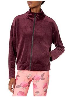 Women's Standard Luxe Velvet Full-Zip Yoga Jacket