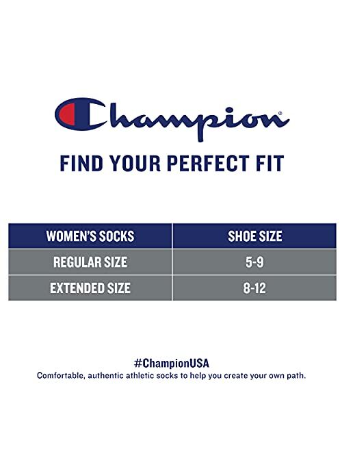 Champion Women's Double Dry 6-Pair Pack Performance No Show Socks