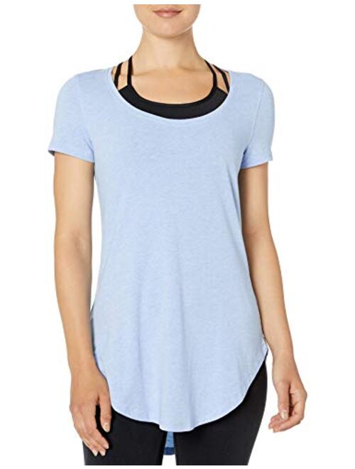 Core 10 Women's Pima Cotton-Blend Short Sleeve Yoga Tunic