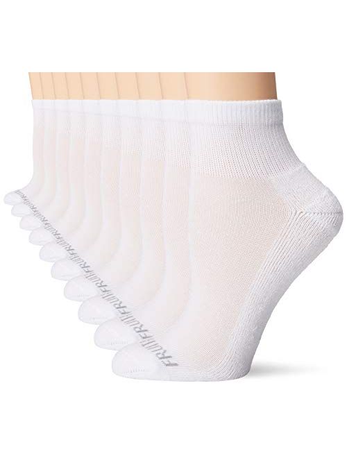 Fruit of the Loom womens Everyday Soft Cushioned Ankle Socks 10 Pair