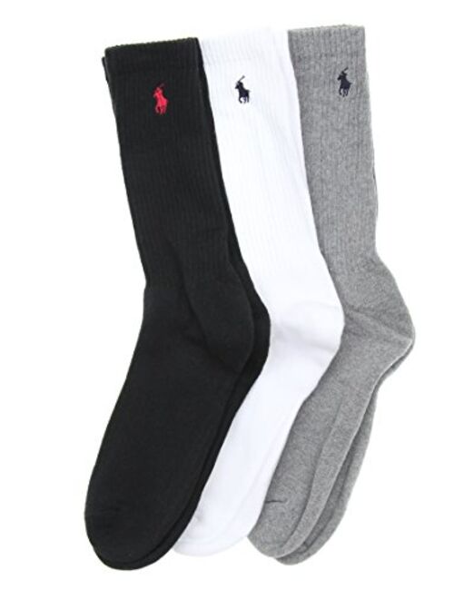 Polo Ralph Lauren 3-Pack Double Bar Stripe Crew Socks