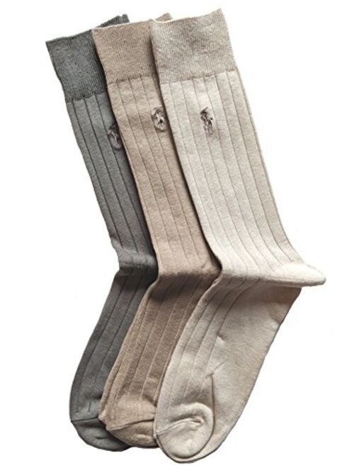 Polo Ralph Lauren Men's 3 Pack Ribbed Dress Socks (6-12 1/2)