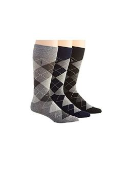 3-Pack Classic Argyle Cotton Blend with Polo Logo Knit In On Sole