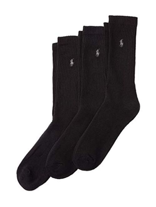 Polo Ralph Lauren Men's Ribbed Crew Socks - 3 Pack