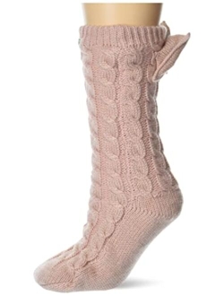 Women's Laila Bow Fleece Lined Sock Slipper