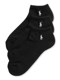 Ralph Lauren Men's Socks, Athletic No-Show 3 Pack