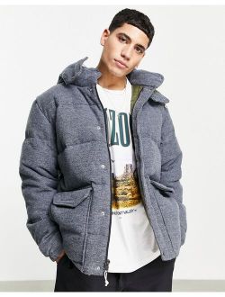 Sierra Down wool parka jacket in gray