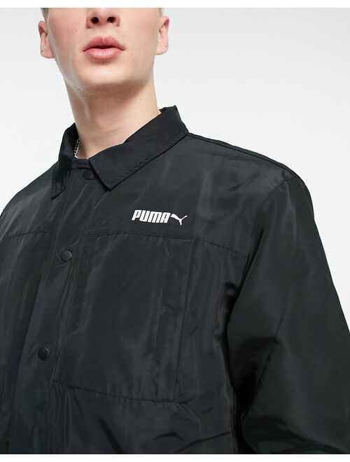 Puma coach jacket in black