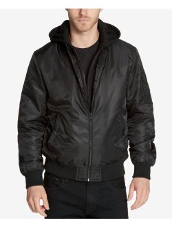 Men's Bomber Jacket with Removable Hooded Inset