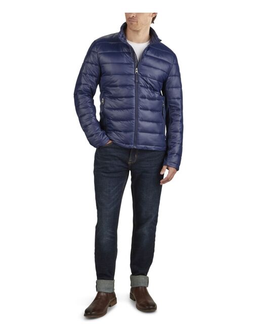 Guess Men's Channel Quilt Hooded Puffer Jacket