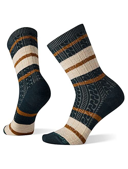 Smartwool Everyday Striped Cable Crew Sock - Women's
