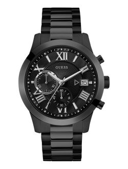 Men's Chronograph Black Stainless Steel Bracelet Watch 45mm U0668G5