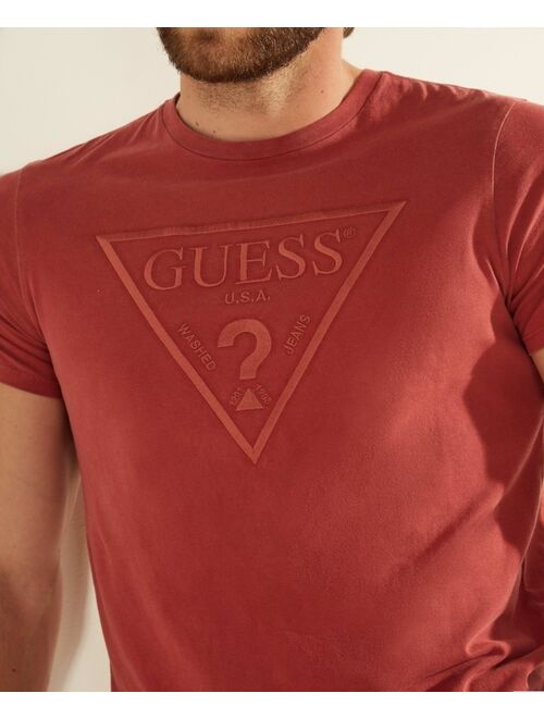 Guess Embroidered Logo Crew Neck Short Sleeve Regular Fit Tee